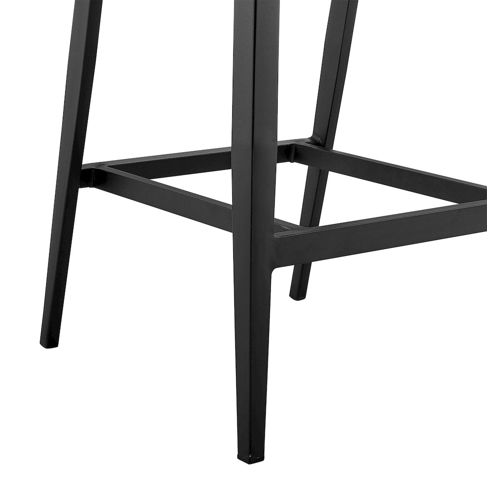 Outdoor Patio Counter or Bar Height Bar Stool in Aluminum and Wicker. Picture 7