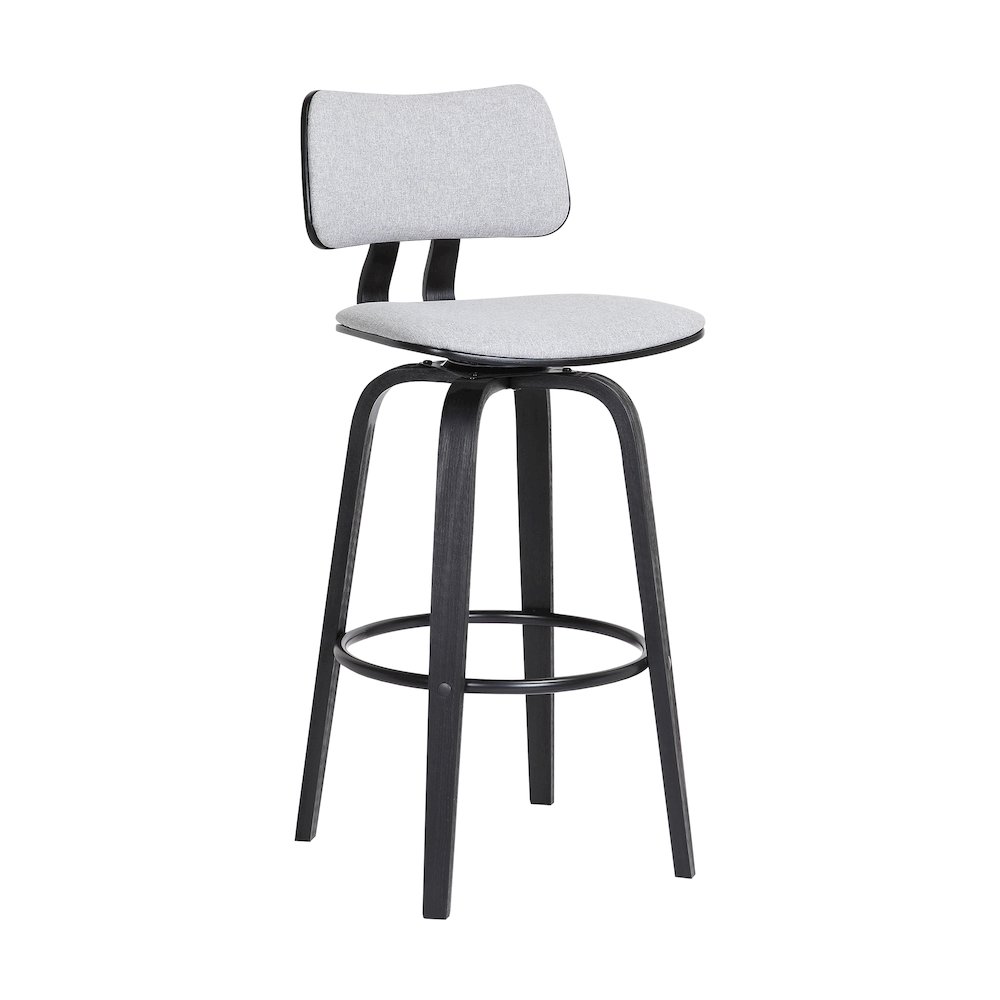 Pico Upholstered Wood Swivel Bar or Counter Stool. Picture 1