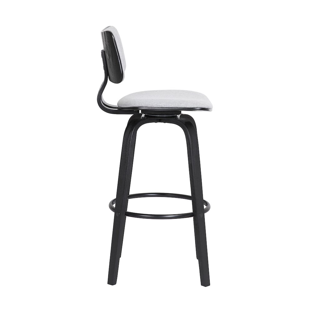 Pico Upholstered Wood Swivel Bar or Counter Stool. Picture 3