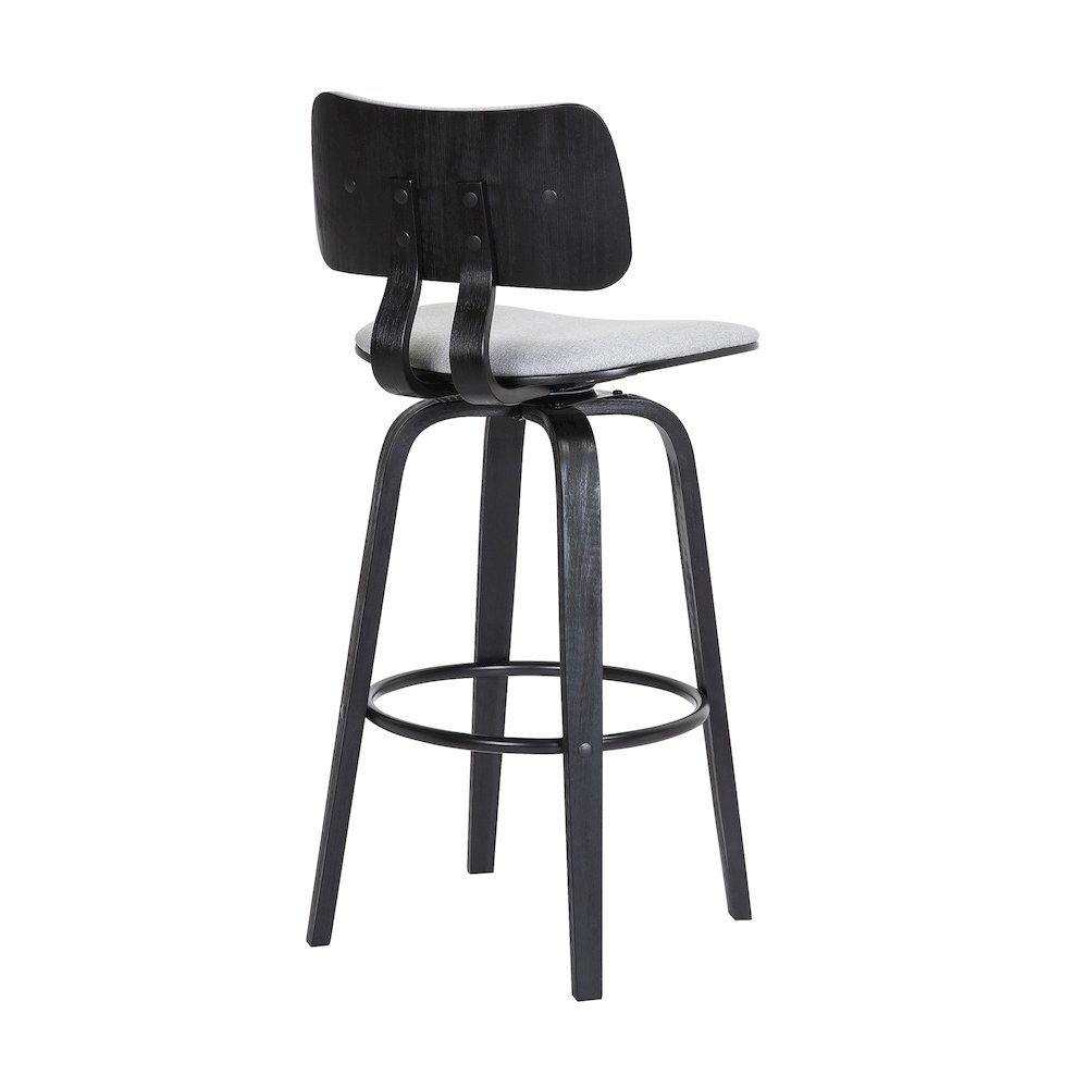 Pico Upholstered Wood Swivel Bar or Counter Stool. Picture 4