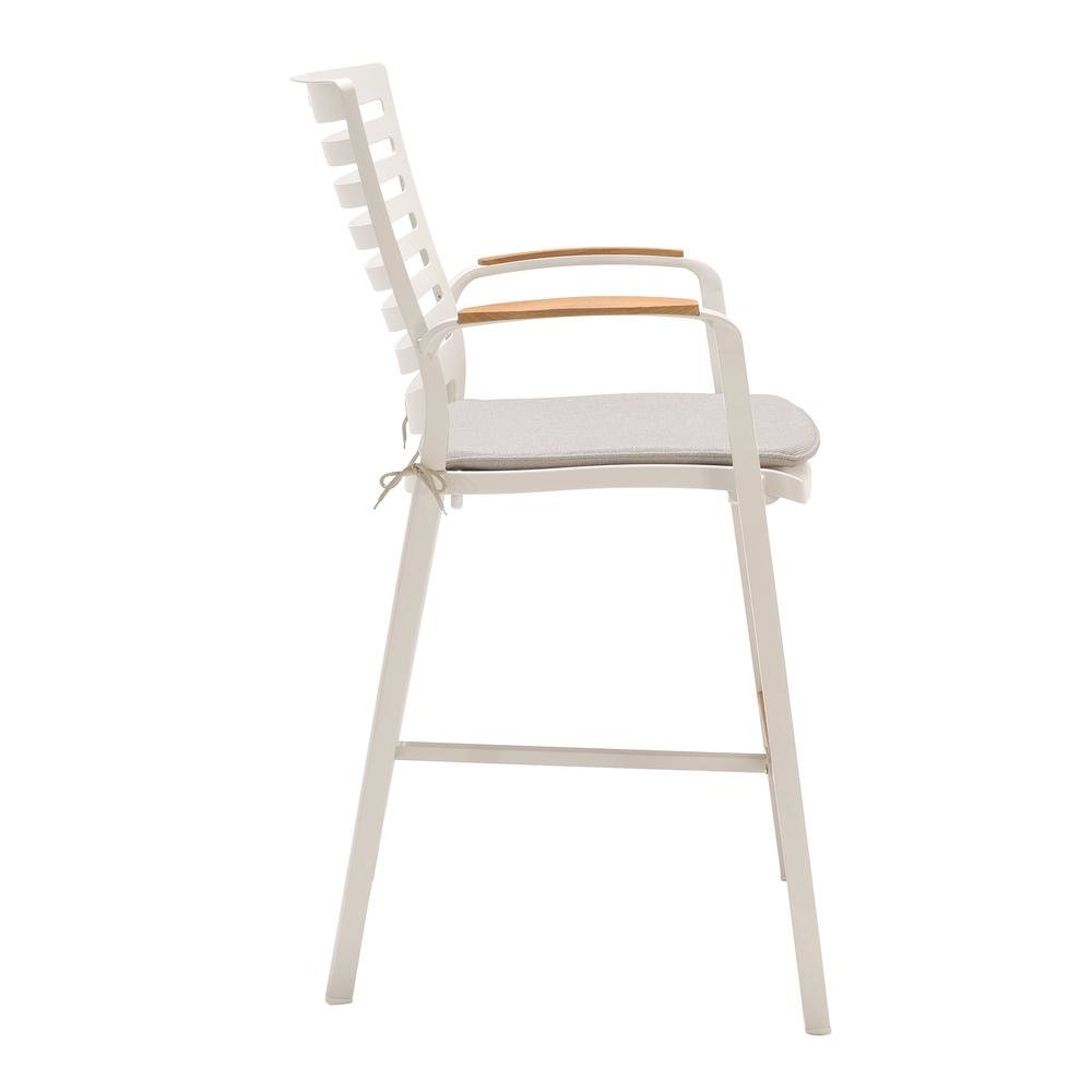 Bar Stool – Outdoor Bar Stools with Teak Accents and Bar Height Chairs. Picture 4