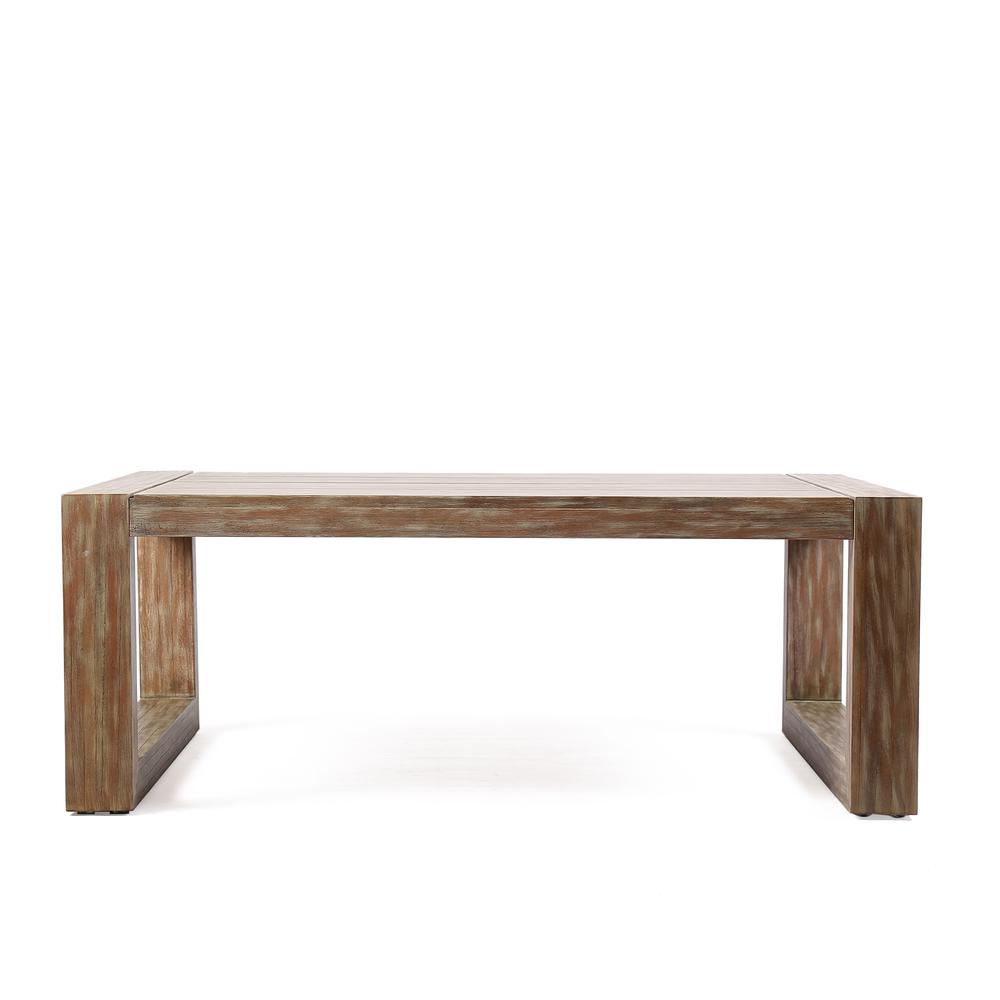 Paradise Outdoor Light Eucalyptus Wood Coffee Table. Picture 2