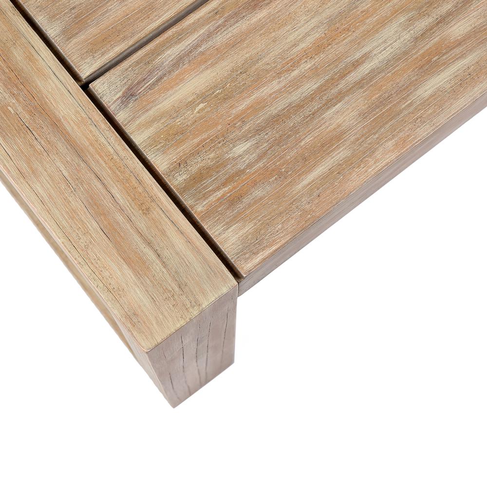 Paradise Outdoor Light Eucalyptus Wood Coffee Table. Picture 5