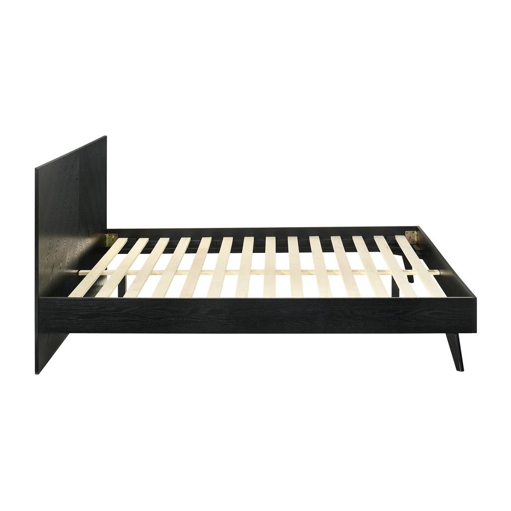 Petra King Platform Wood Bed Frame in Black Finish. Picture 4