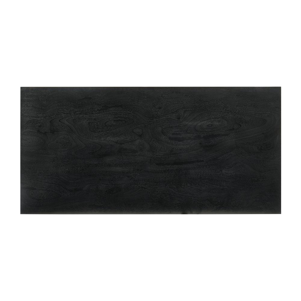 Petra King Platform Wood Bed Frame in Black Finish. Picture 6