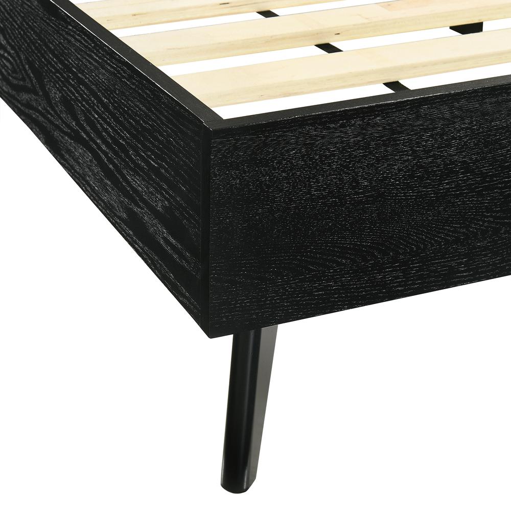 Petra King Platform Wood Bed Frame in Black Finish. Picture 10