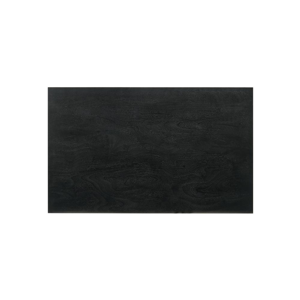 Petra Queen Platform Wood Bed Frame in Black Finish. Picture 6