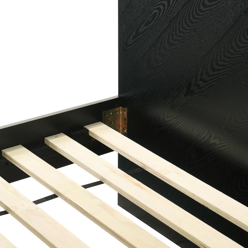 Petra Queen Platform Wood Bed Frame in Black Finish. Picture 9