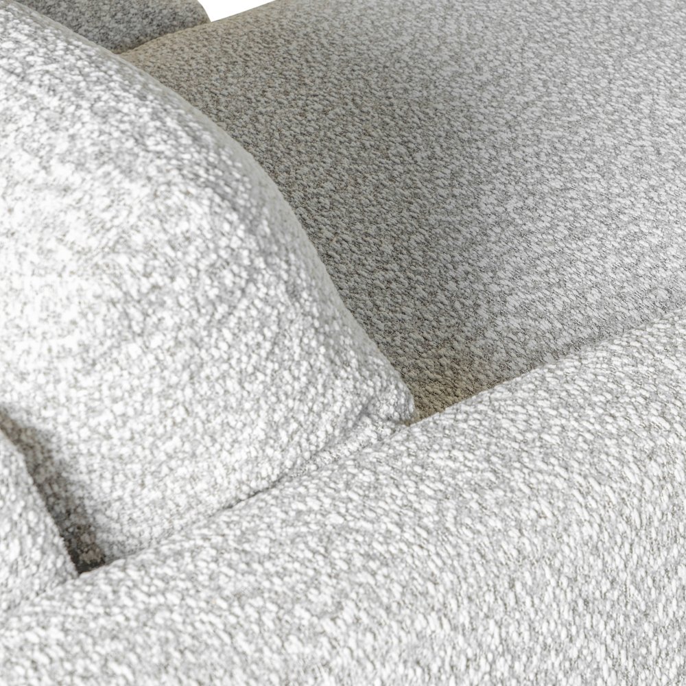 123 in. Left Arm Facing Rectangular Sectional Sofa, Round Arms, Speckled Stone. Picture 6