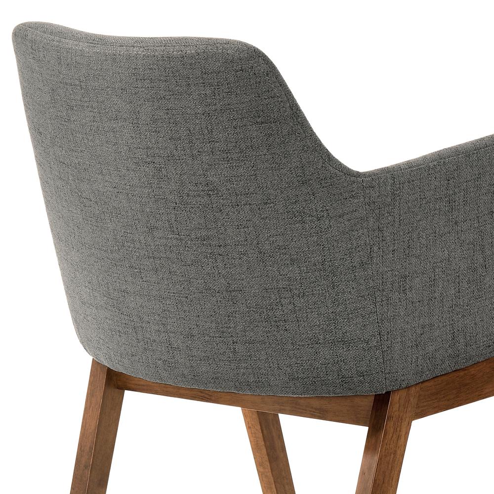Renzo Charcoal Fabric and Walnut Wood Dining Side Chairs - Set of 2. Picture 6