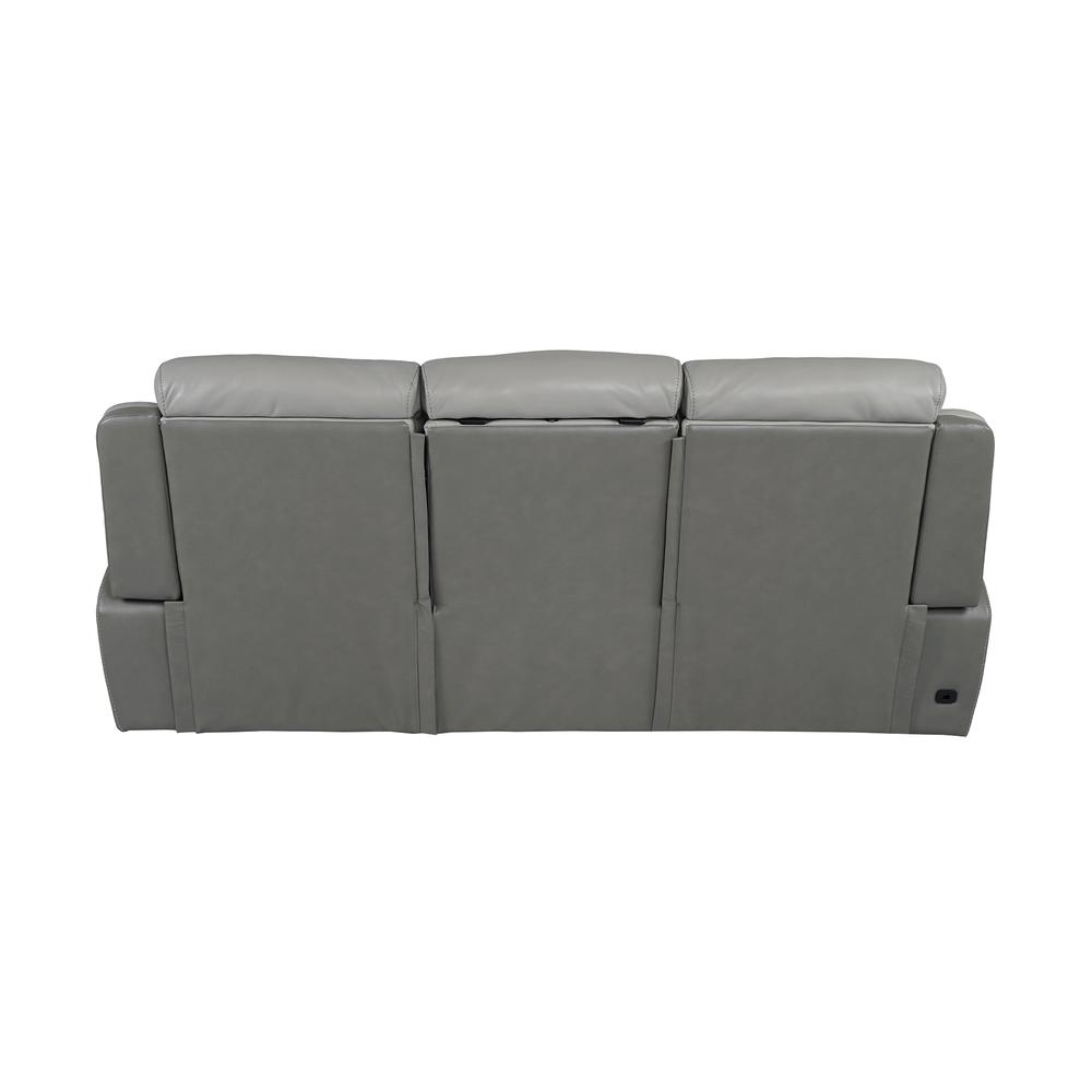 87" Zero Gravity Power Reclining Sofa with Dropdown Console in Silver. Picture 6