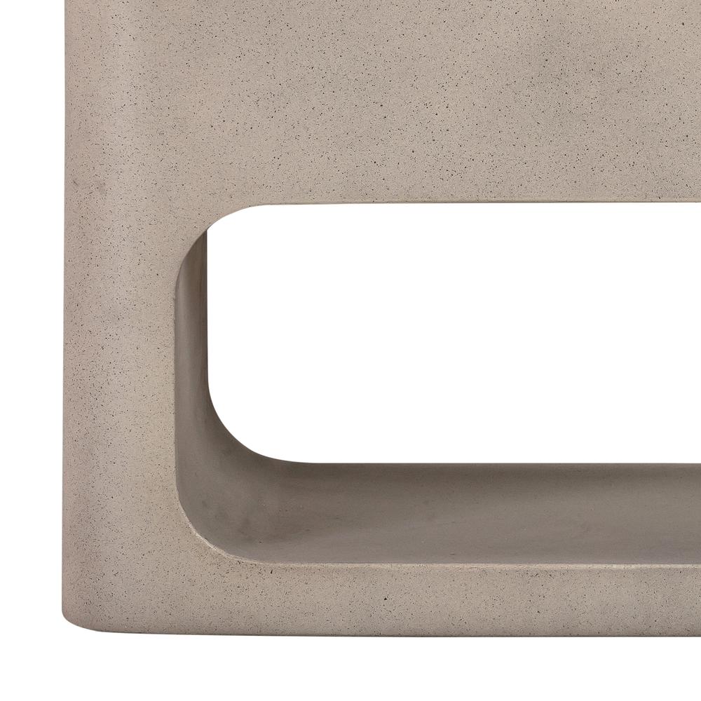 Sunstone Indoor or Outdoor Planter in White Concrete. Picture 4