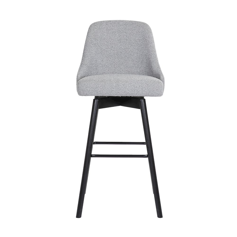 Sicily Upholstered Wood Swivel Bar or Counter Stool. Picture 2