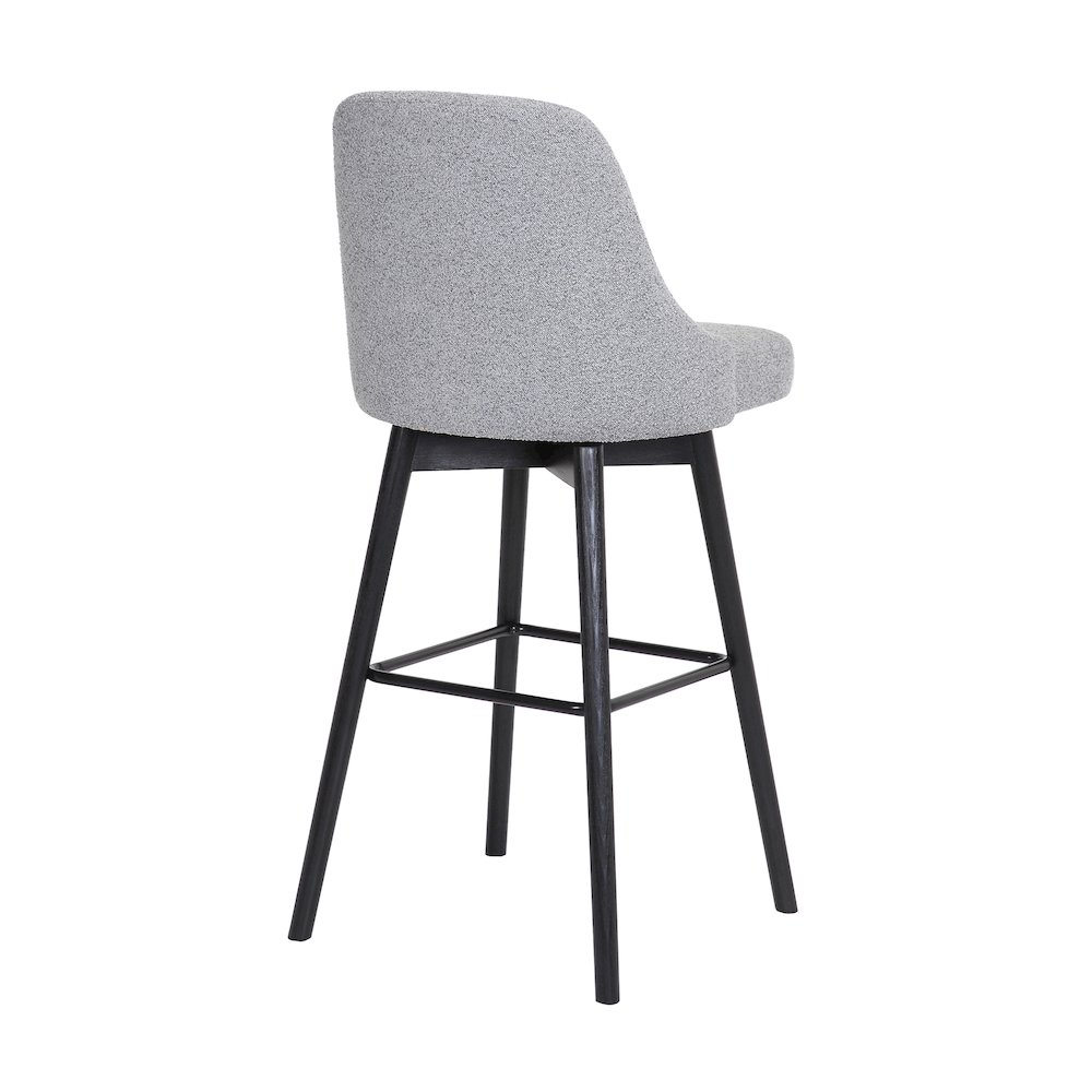 Sicily Upholstered Wood Swivel Bar or Counter Stool. Picture 4