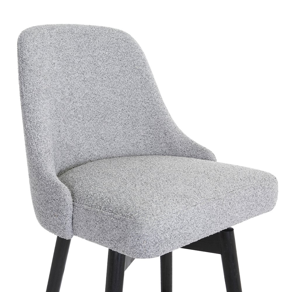 Sicily Upholstered Wood Swivel Bar or Counter Stool. Picture 6