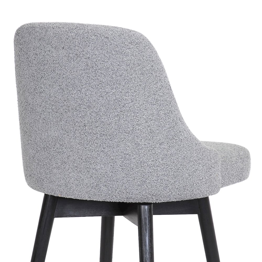 Sicily Upholstered Wood Swivel Bar or Counter Stool. Picture 7