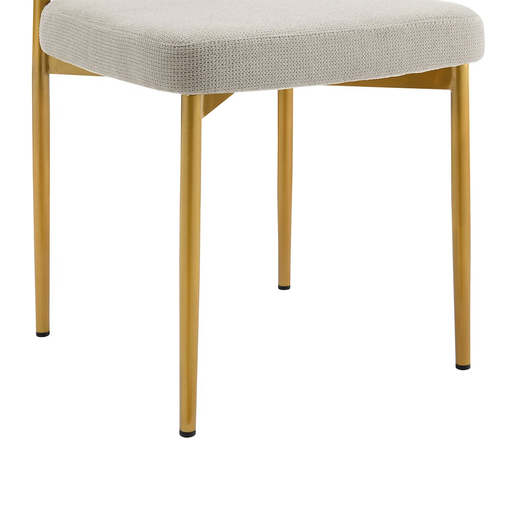 Shannon Dining Chair with Gold Brushed Stainless Steel. Picture 9