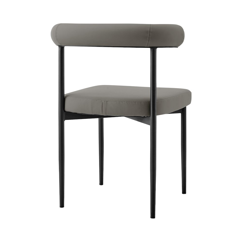 Shannon Dining Chair with Matte Black Iron. Picture 4