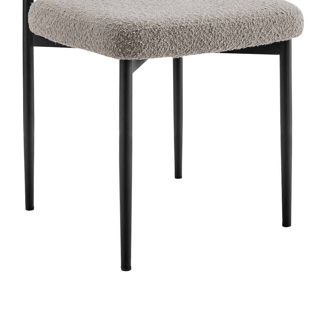 Shannon Dining Chair with Matte Black Iron Finish. Picture 9
