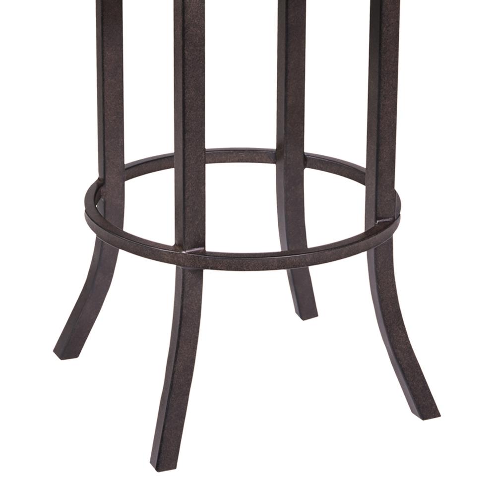 Tahiti  30" Barstool in Auburn Bay finish with Brown Pu upholstery. Picture 3