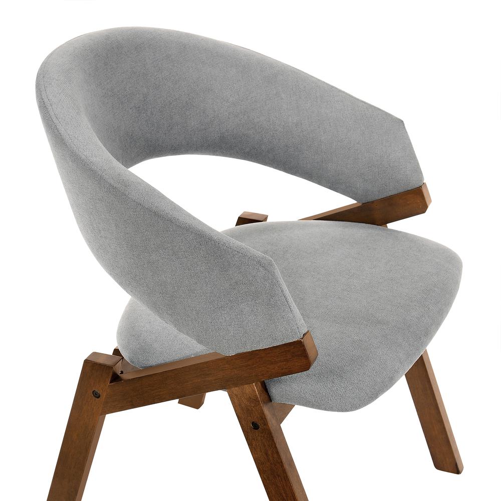 Talulah Gray Fabric and Walnut Veneer Dining Side Chairs - Set of 2. Picture 4