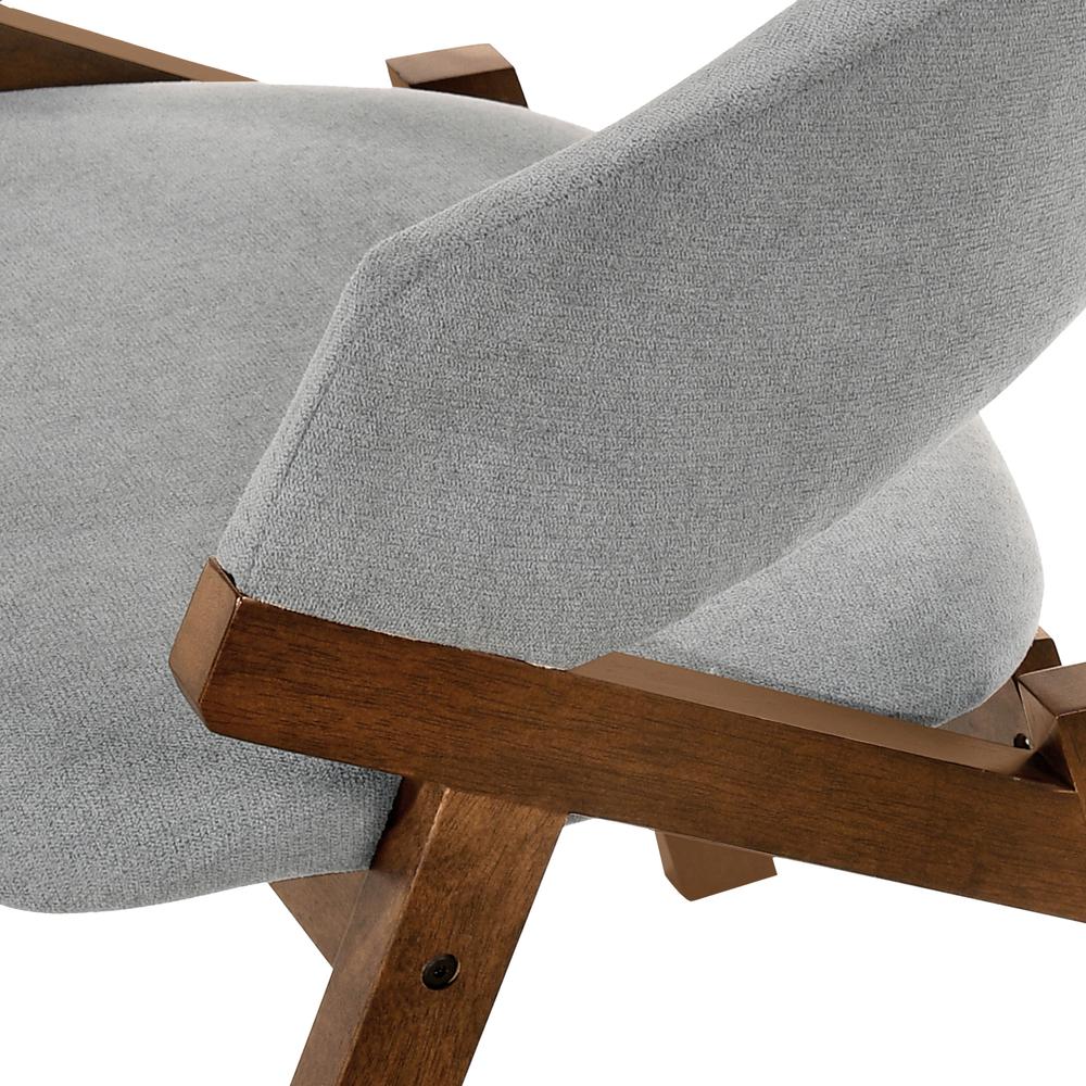 Talulah Gray Fabric and Walnut Veneer Dining Side Chairs - Set of 2. Picture 6