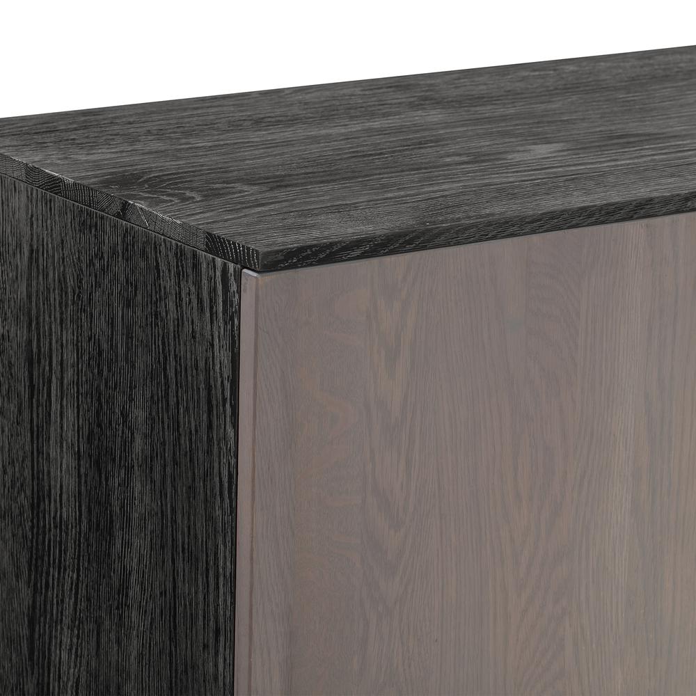 Turin Rustic Oak Wood Sideboard Cabinet with Copper Accent. Picture 5