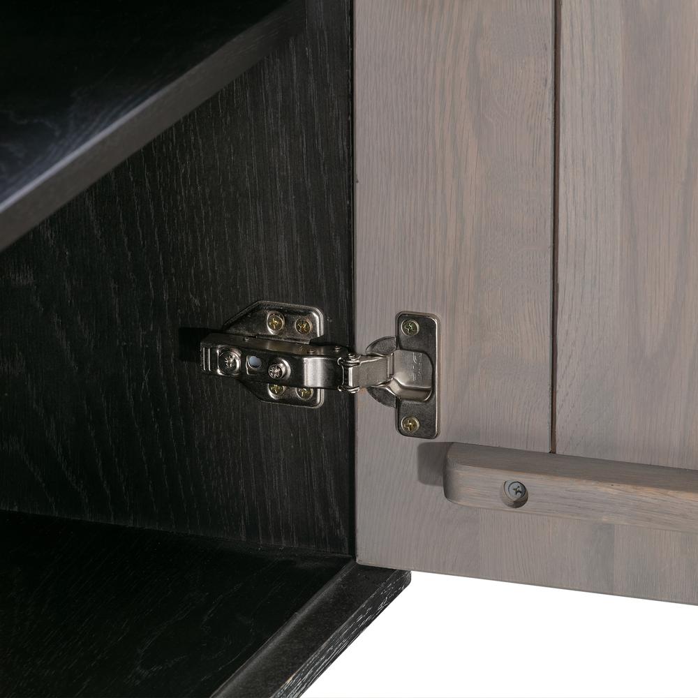 Turin Rustic Oak Wood Sideboard Cabinet with Copper Accent. Picture 6