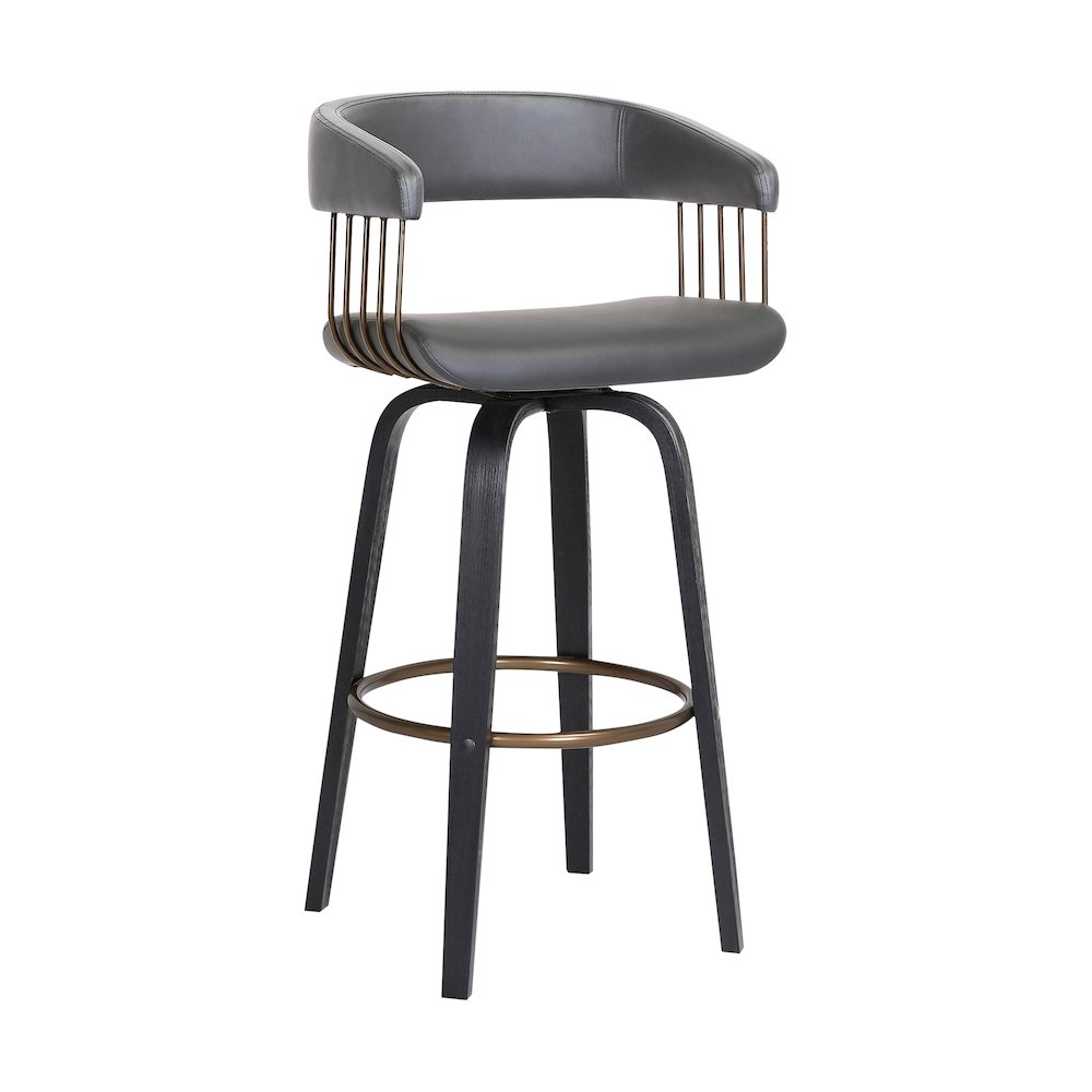 Topanga Upholstered Wood Bar or Counter Stool. Picture 1