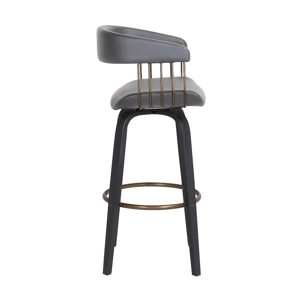 Topanga Upholstered Wood Bar or Counter Stool. Picture 3