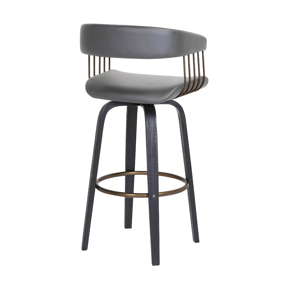 Topanga Upholstered Wood Bar or Counter Stool. Picture 4