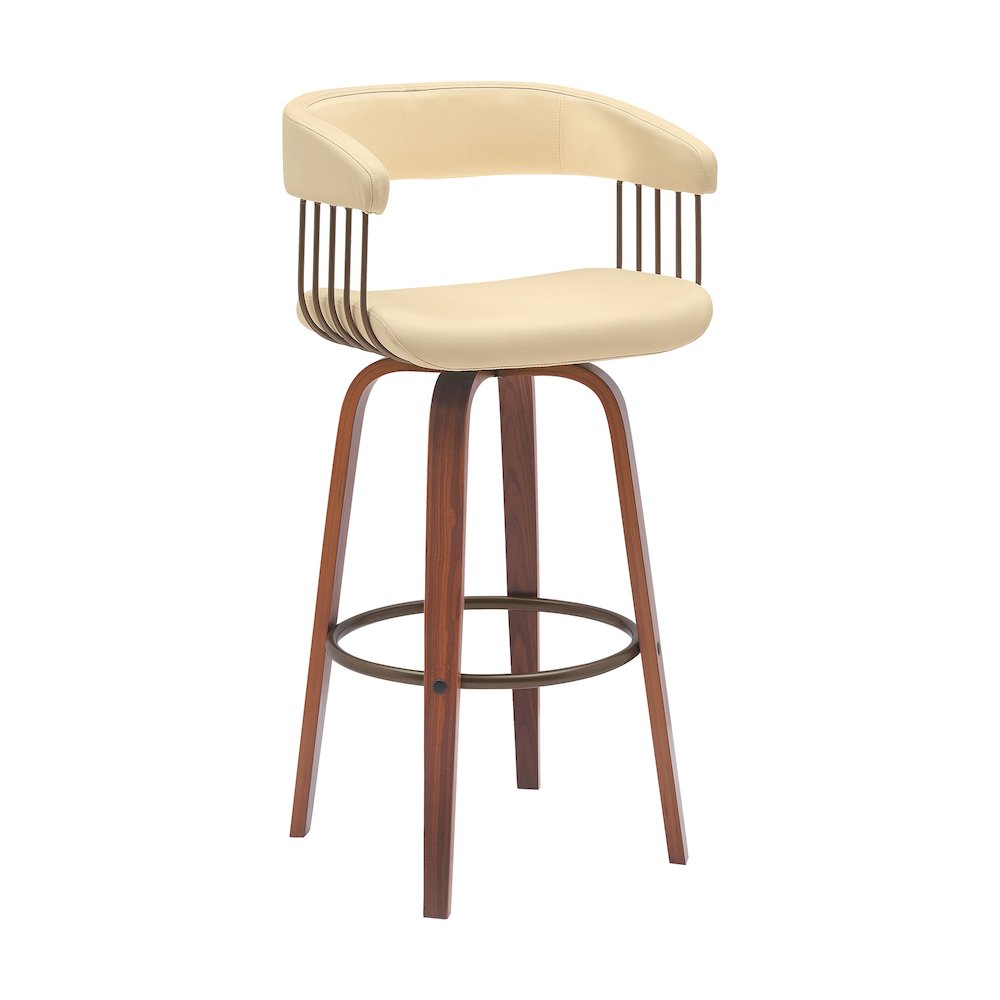 Topanga Upholstered Wood Bar or Counter Stool. Picture 1