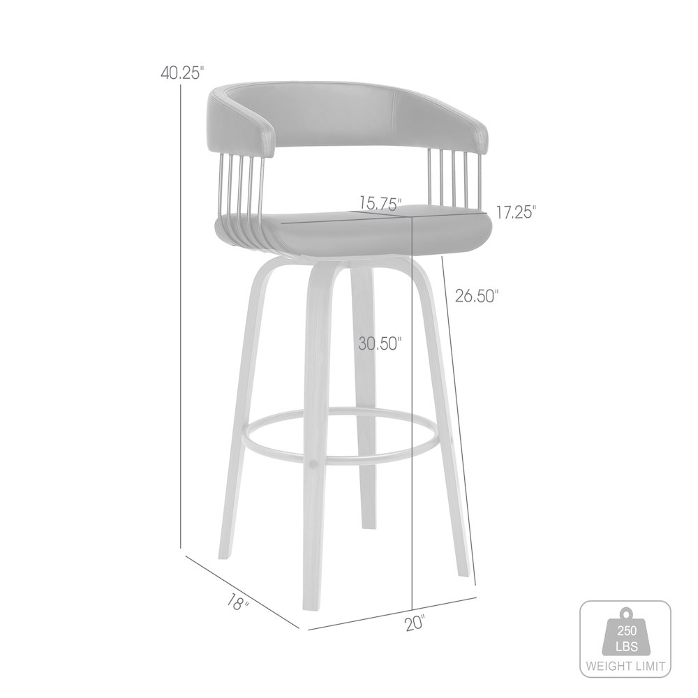 Topanga Upholstered Wood Bar or Counter Stool. Picture 9