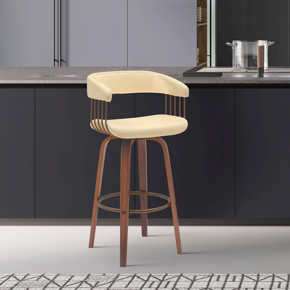 Topanga Upholstered Wood Bar or Counter Stool. Picture 8
