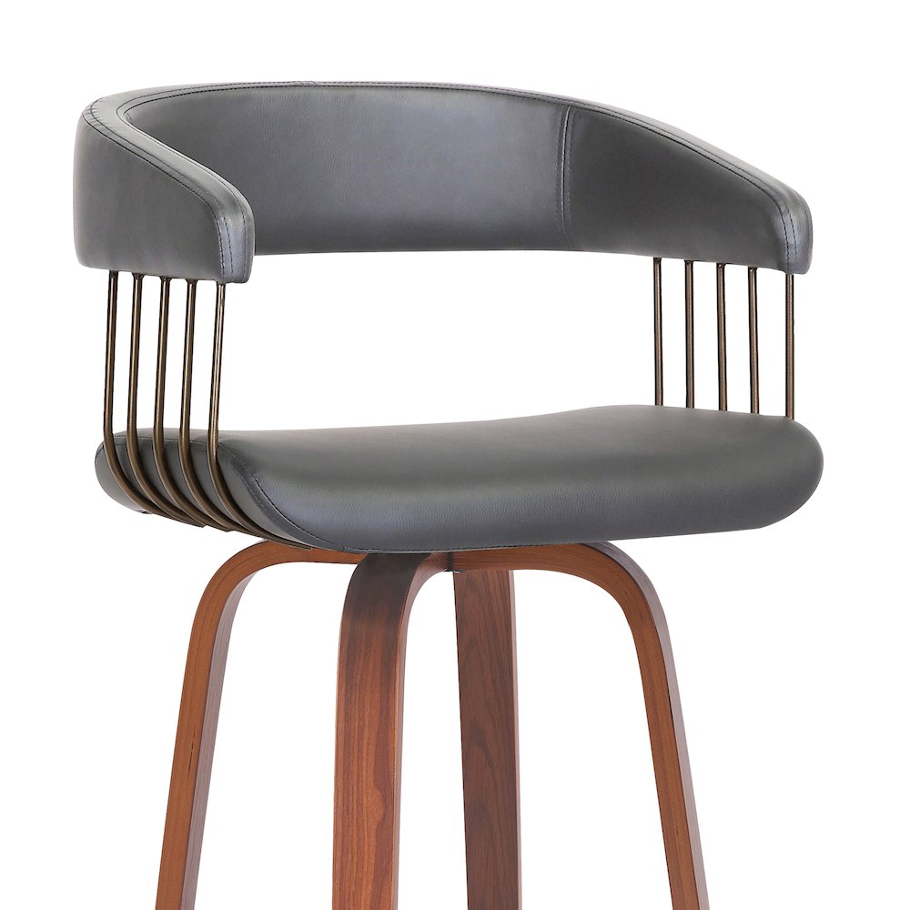 Topanga Upholstered Wood Bar or Counter Stool. Picture 4