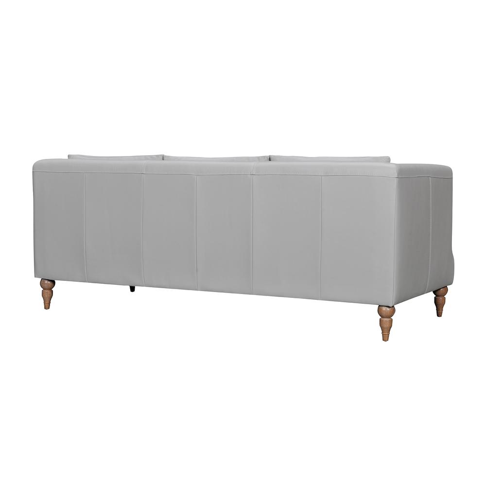 Vincenza 85" Dove Gray Leather Sofa. Picture 3