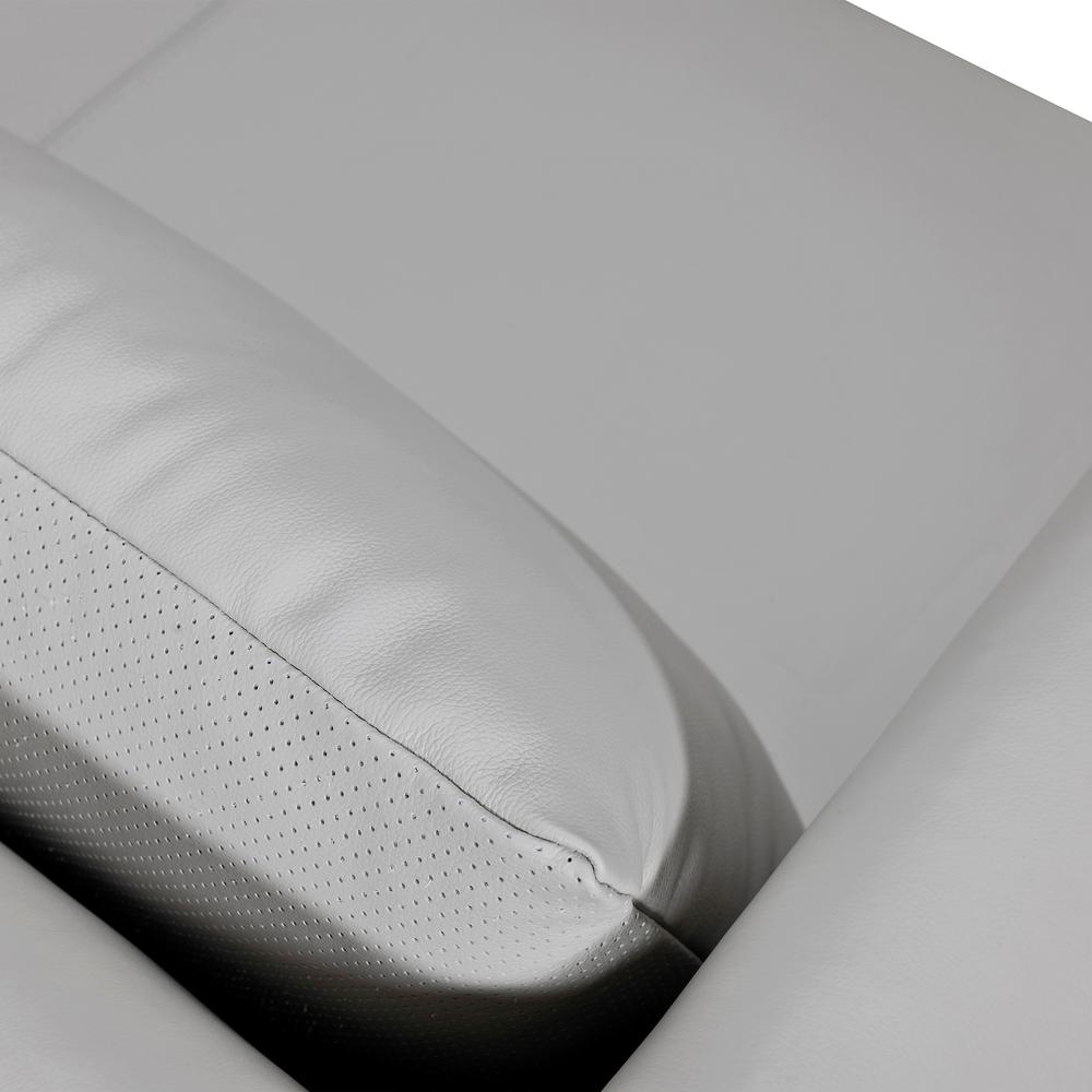 Vincenza 85" Dove Gray Leather Sofa. Picture 6