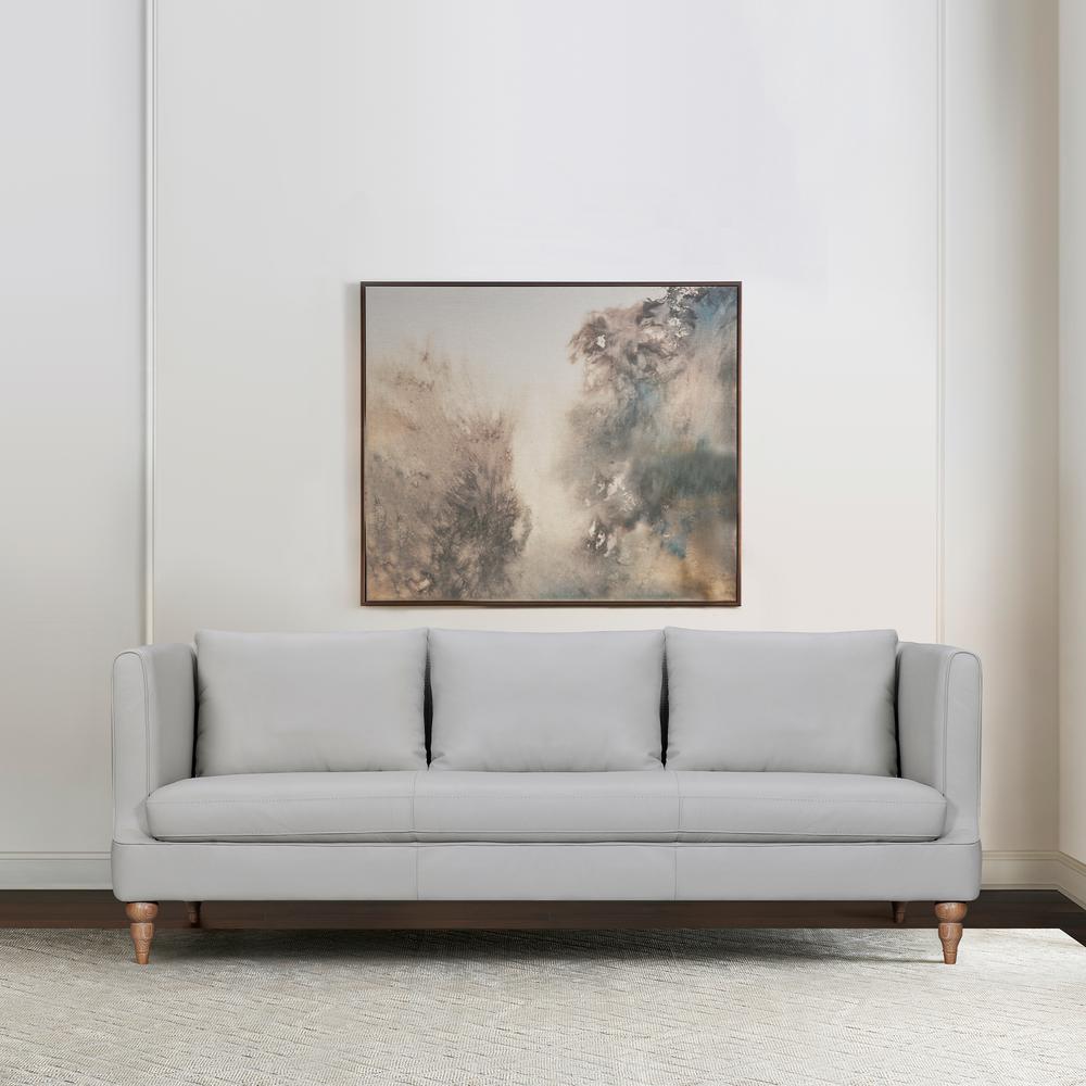 Vincenza 85" Dove Gray Leather Sofa. Picture 9