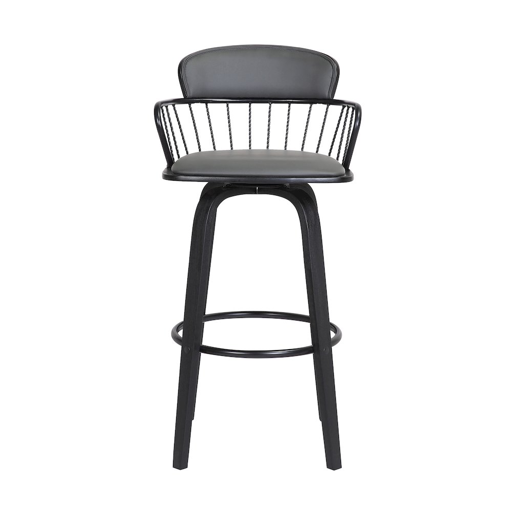 Willow Upholstered Wood Swivel Bar or Counter Stool. Picture 2