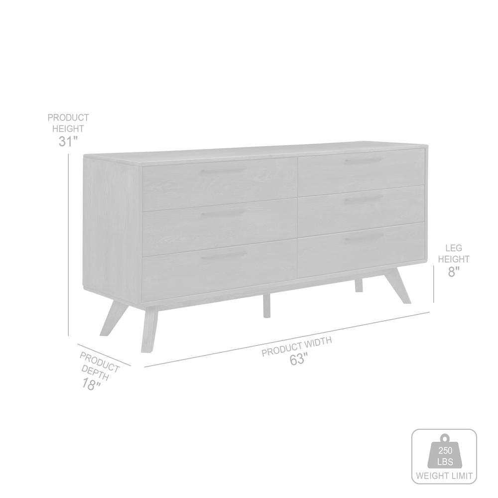 Astoria 4 Piece Queen Bedroom Set in Oak with Black Faux Leather. Picture 7