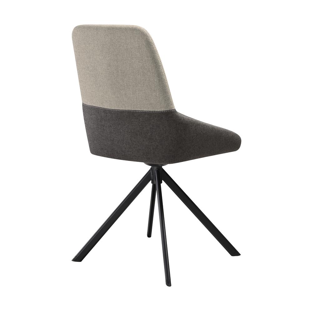 Alora Maverick 5 Piece Extendable Dining Set with Two-Tone Gray Fabric Chairs. Picture 3