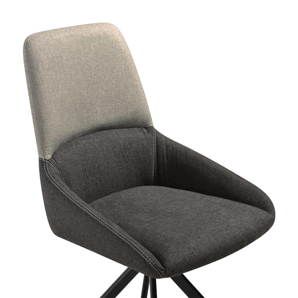 Alora Maverick 5 Piece Extendable Dining Set with Two-Tone Gray Fabric Chairs. Picture 6