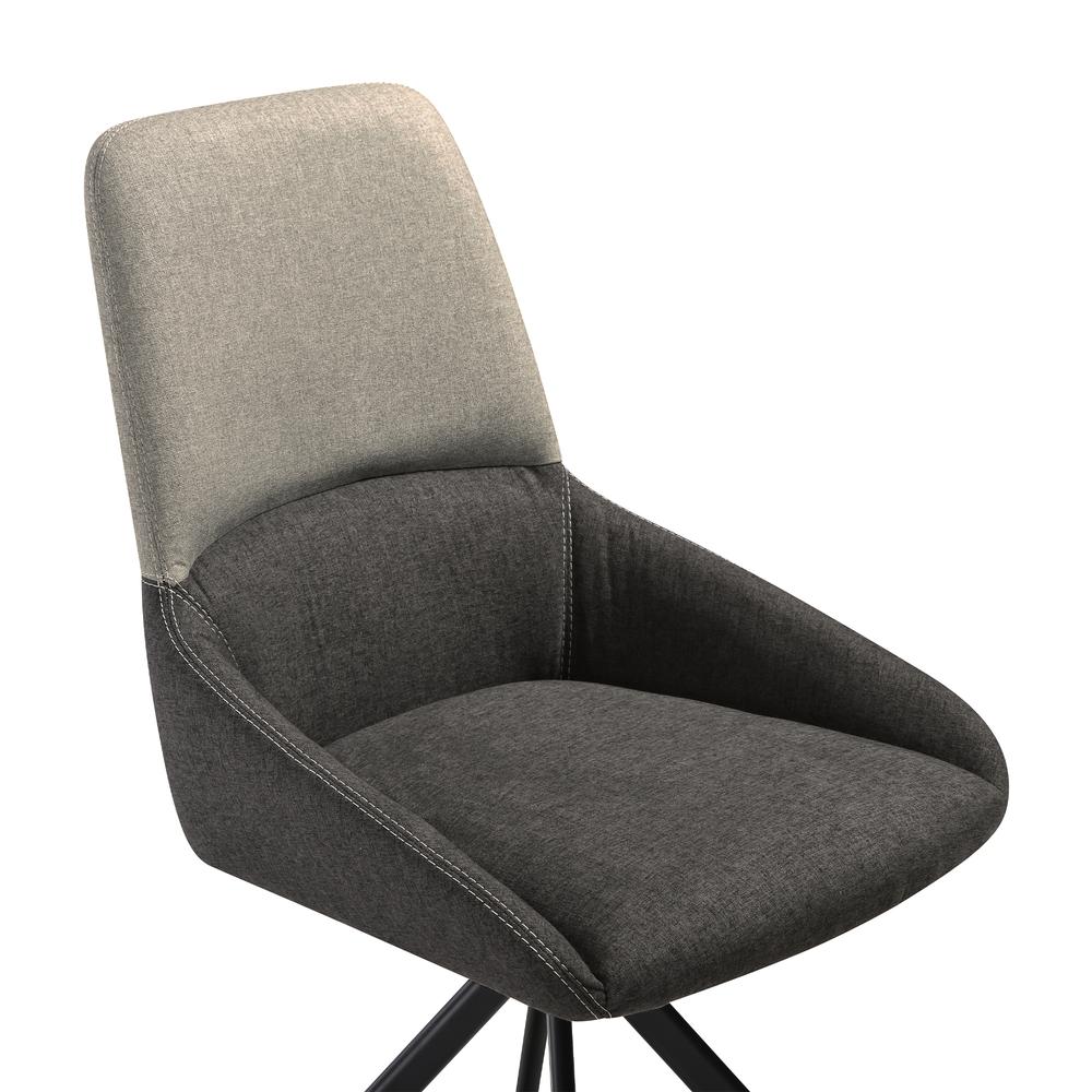 Alora Maverick 7 Piece Extendable Dining Set with Two-Tone Gray Fabric Chairs. Picture 6