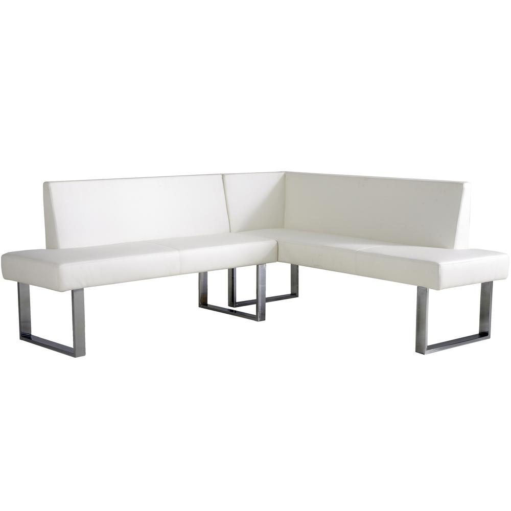 Amanda 3 Piece White Rectangular Dining Set. Picture 3