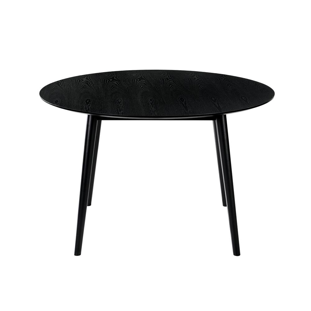 Arcadia and Azalea 48" Round Grey and Black Wood 5 Piece Dining Set. Picture 5