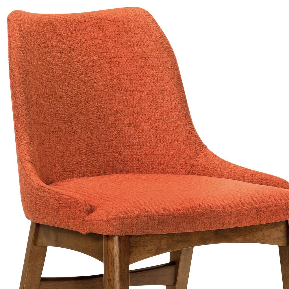 Arcadia and Azalea 42" Round Orange and Walnut Wood 5 Piece Dining Set. Picture 6