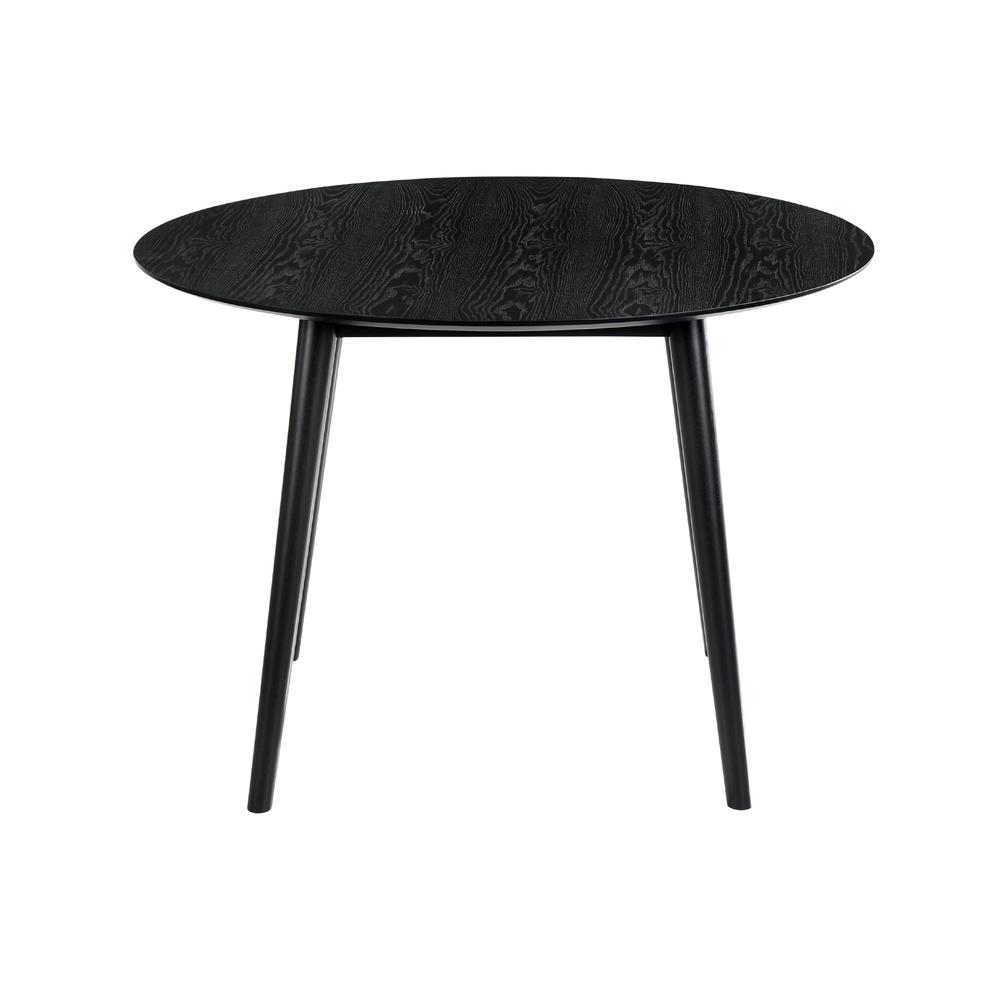 Arcadia and Renzo 42" Round Grey and Black Wood 5 Piece Dining Set. Picture 5