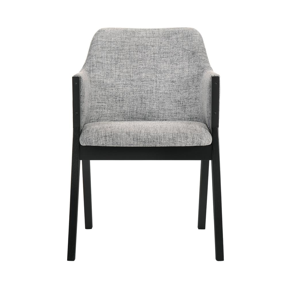 Arcadia and Renzo 48" Round Grey and Black Wood 5 Piece Dining Set. Picture 3