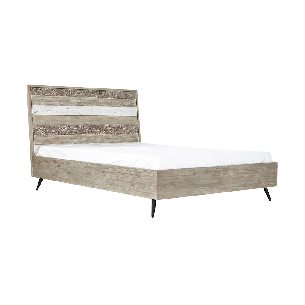 Bridges 3 Piece King Bedroom Set in Two-Tone Acacia Wood. Picture 3