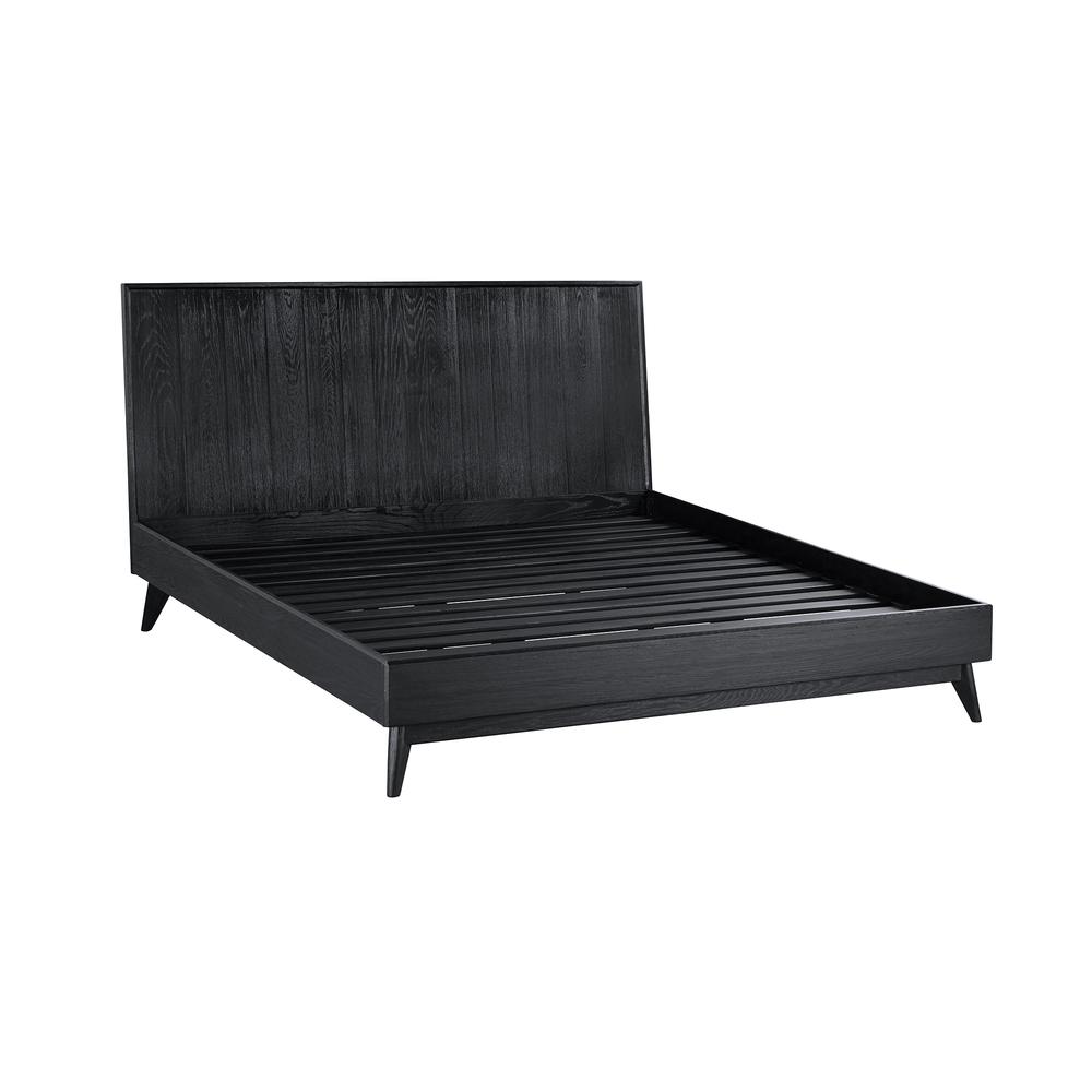 Carnaby King 3 Piece Bedroom Set in Black Brushed Oak Wood. Picture 2